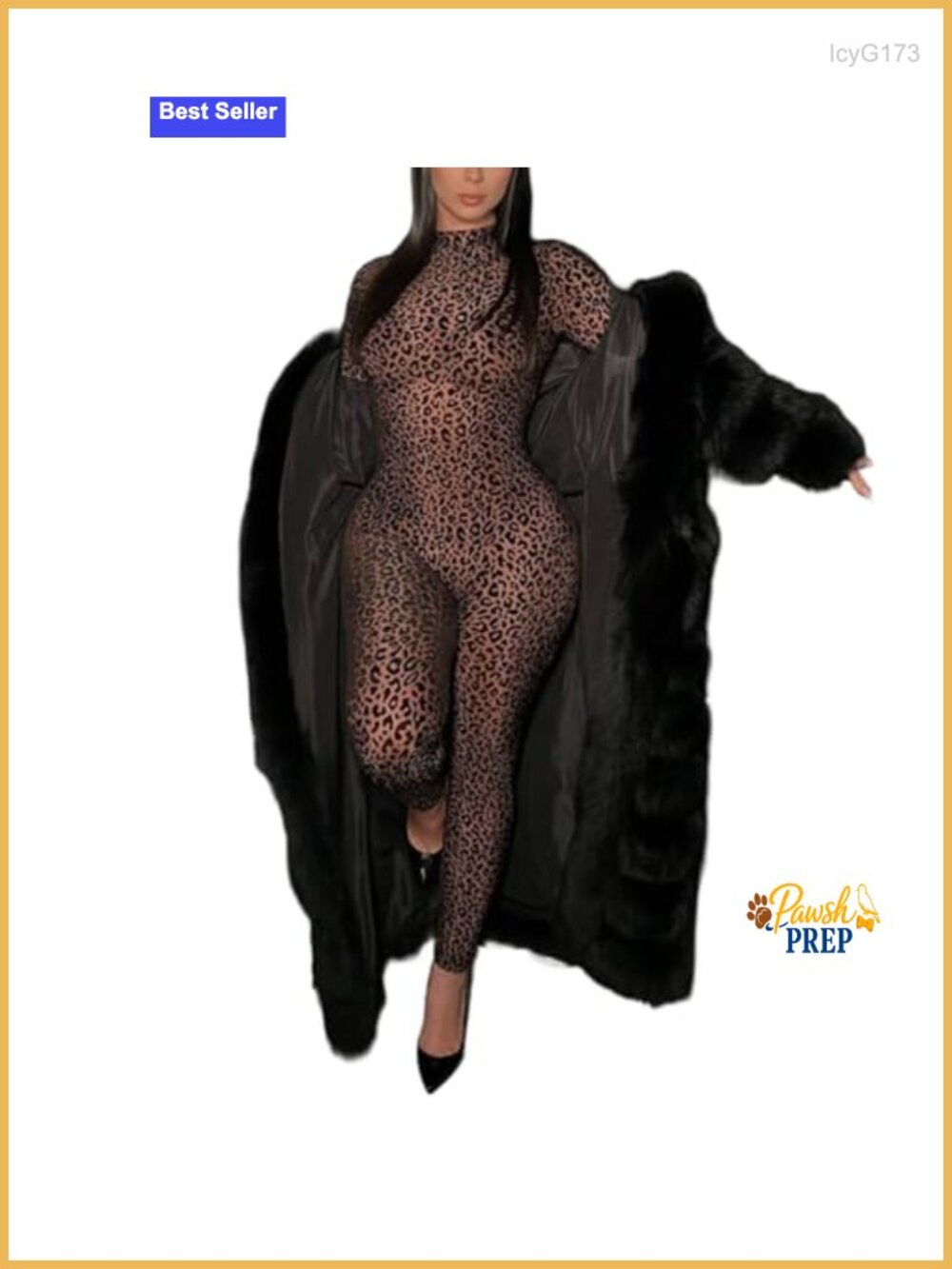 Leopard Print Jumpsuit Women Bodycon Romper Sexy Club Y2K Night Out Long Sleeve